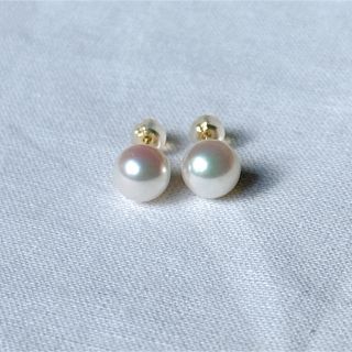 通常在庫品 181.あこや真珠7.3mm K18ピアス - 通販 - motelparati.com.br