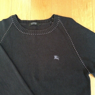バーバリーブラックレーベル(BURBERRY BLACK LABEL)のBURBERRY 黒色セーター(ニット/セーター)