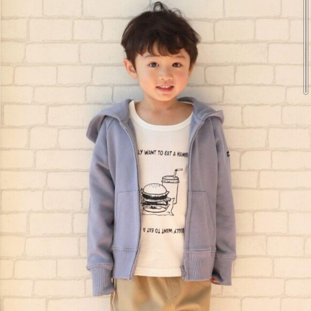 b.Room(ビールーム)のビールーム b.ROOM 裏毛 フルジップパーカー 110cm キッズ/ベビー/マタニティのキッズ服男の子用(90cm~)(その他)の商品写真