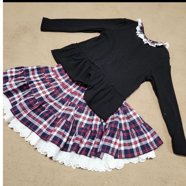 めぐ様　セットアップ120 キッズ/ベビー/マタニティのキッズ服女の子用(90cm~)(ワンピース)の商品写真