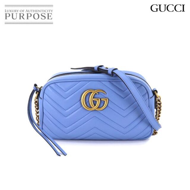 超ポイントバック祭】 Gucci - 90180847 VLP 447632 ブルー レザー
