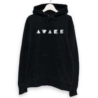 アウェイク(AWAKE)のAWAKE アウェイク プルオーバー パーカー 刺繍ロゴ 長袖 スウェット 黒(パーカー)