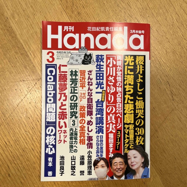 月刊Hanada 2023年 03月号 エンタメ/ホビーの雑誌(アート/エンタメ/ホビー)の商品写真