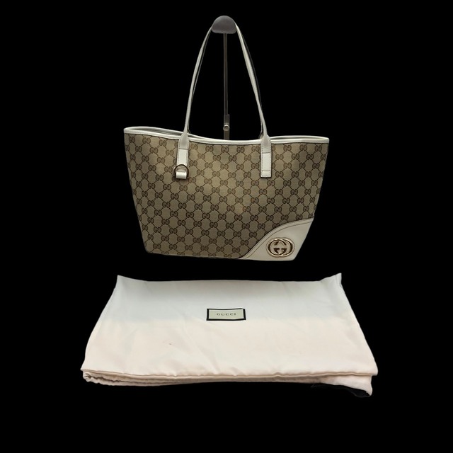 売れ筋新商品 GUCCI - Gucci グッチ 美品 GG キャンバス レザー トート