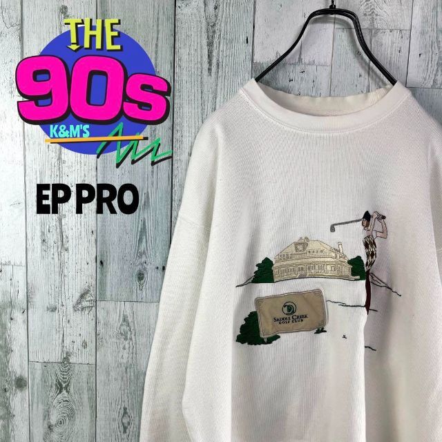 80's EP PRO ゴルファー刺繍　SADOLE CREEK トレーナー