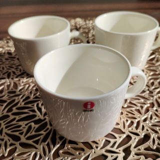 イッタラ(iittala)のティーマ　カップ　白　３個(グラス/カップ)