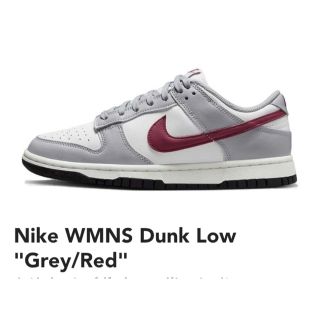 ナイキ(NIKE)のNike WMNS Dunk Low "Grey/Red" 28cm(スニーカー)