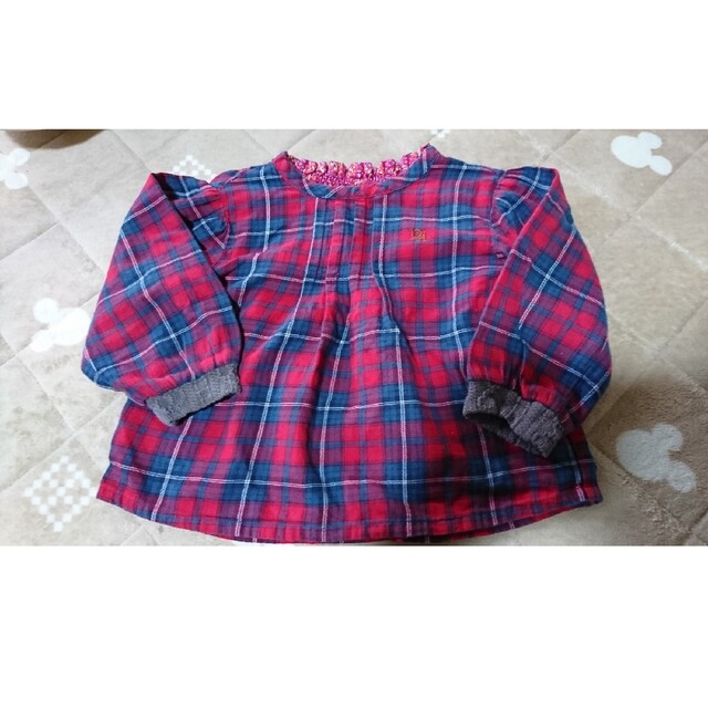 RAG MART(ラグマート)のラグマート/タータンチェックトップス95 キッズ/ベビー/マタニティのキッズ服女の子用(90cm~)(ブラウス)の商品写真