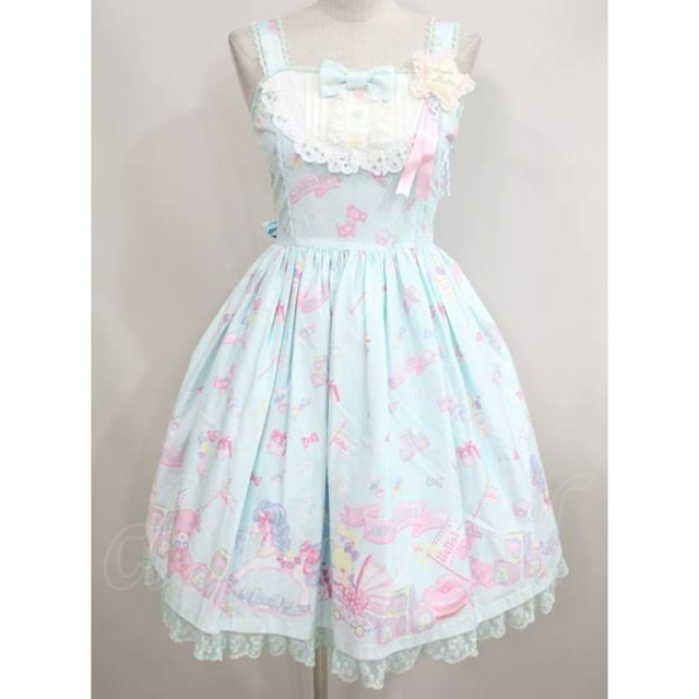 Angelic Pretty(アンジェリックプリティー)のDreamy ベビールーム　JSK&KC&BN レディースのワンピース(ひざ丈ワンピース)の商品写真