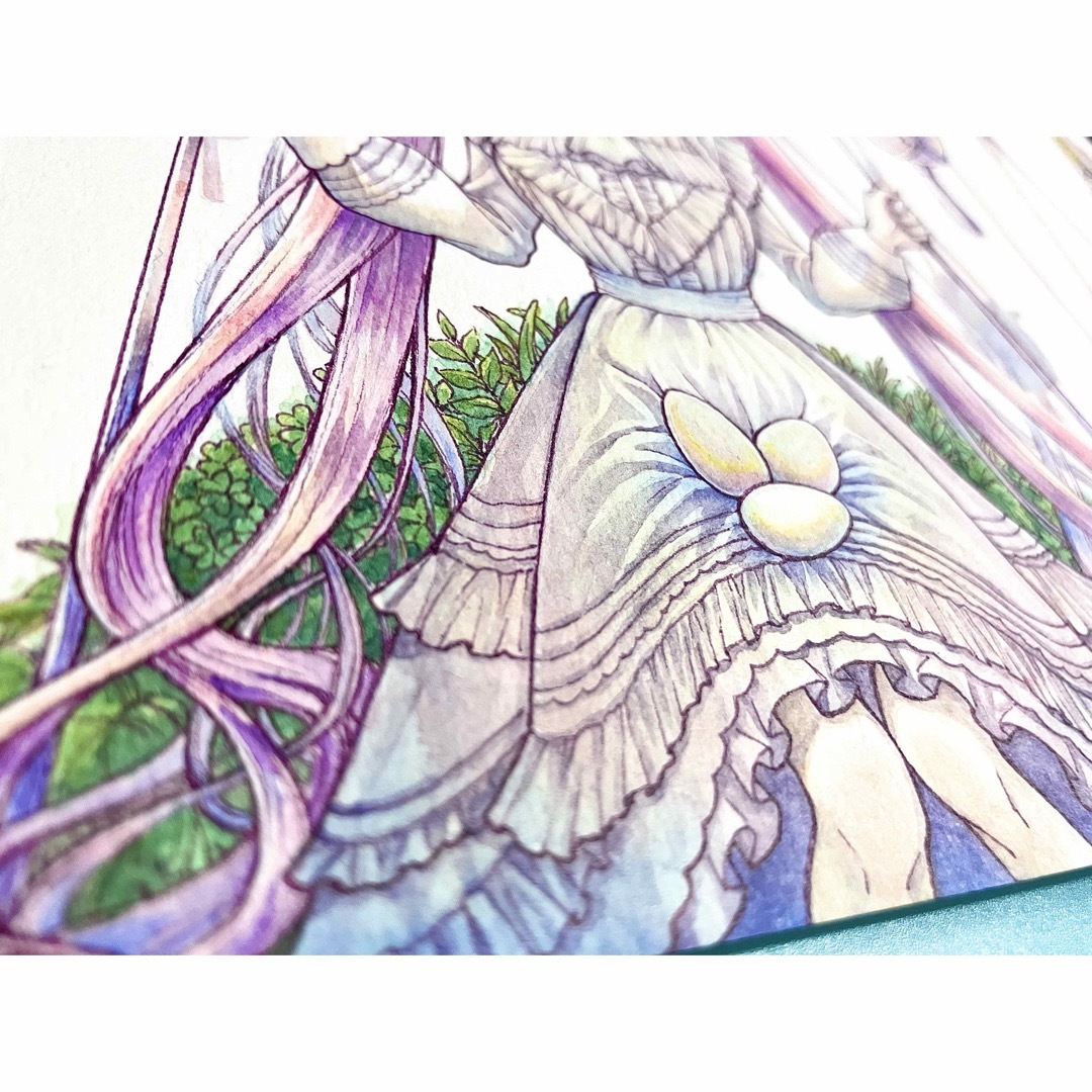 手描きイラスト オリジナル 創作 花 ピンク けもみみ うさみみ 手描きイラスト オリジナル 創作 花 ピンク けもみみ うさみみ