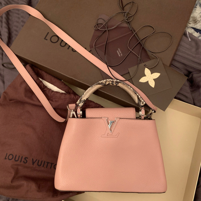 ハンドバッグカプシーヌBBパイソンハンドル　LOUIS VUITTON