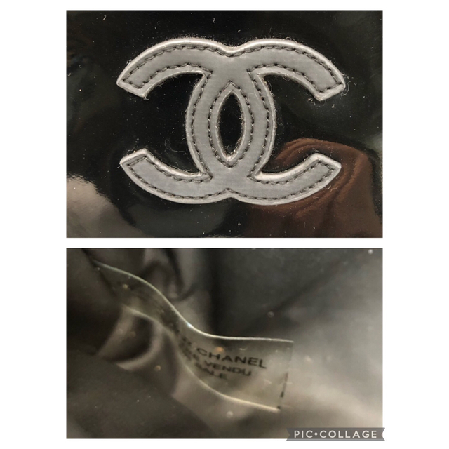 CHANEL(シャネル)のCHANEL シャネル　ノベルティ　エナメル　ウエストポーチ　訳あり レディースのバッグ(ボディバッグ/ウエストポーチ)の商品写真