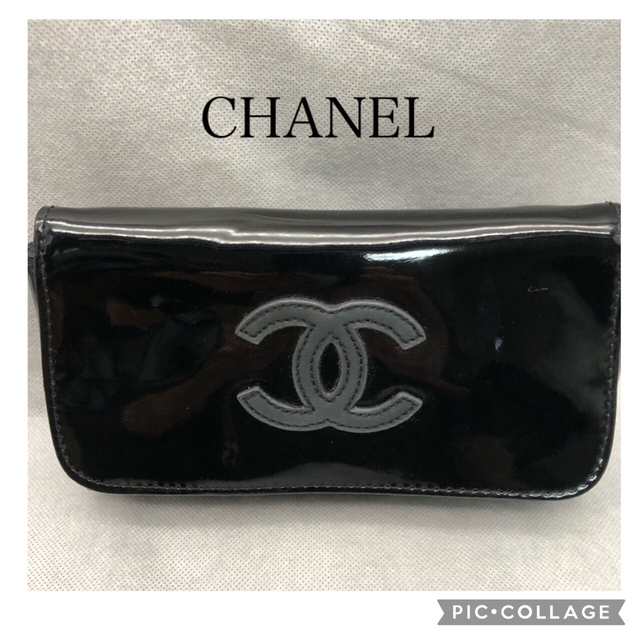 CHANEL(シャネル)のCHANEL シャネル　ノベルティ　エナメル　ウエストポーチ　訳あり レディースのバッグ(ボディバッグ/ウエストポーチ)の商品写真