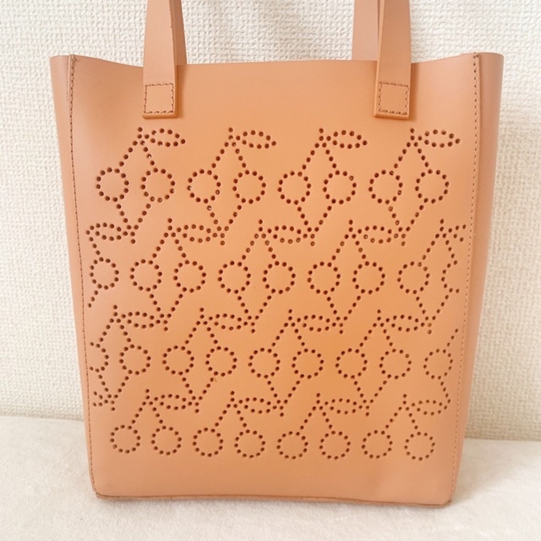 値下????Bonpoint ボンポワン パンチングレザーバッグ キャラメル S