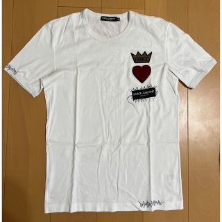 ドルチェアンドガッバーナ(DOLCE&GABBANA)のドルチェアンドガッパーナ 白 ワッペン 半袖Tシャツ(Tシャツ/カットソー(半袖/袖なし))