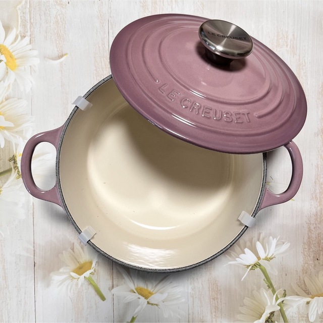 LE CREUSET - ♡ルクルーゼ ココットロンド モーヴピンク 18cm 両手鍋