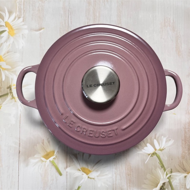 LE CREUSET - ♡ルクルーゼ ココットロンド モーヴピンク 18cm 両手鍋