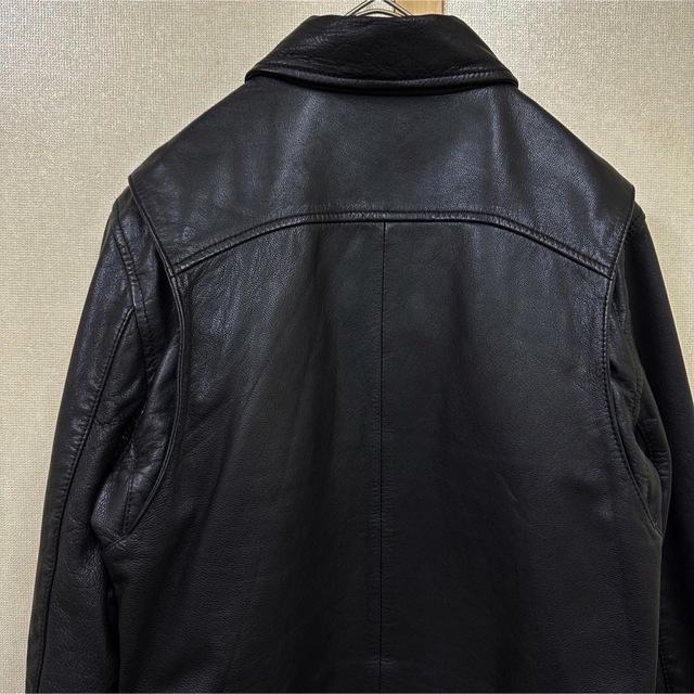 DENHAMレザージャケット デンハムライダースジャケット 革ジャン ヤギ