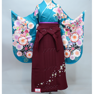 二尺袖 着物 袴フルセット From KYOTO 袴変更可能 NO38560(振袖)