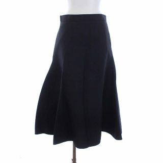 ジルサンダー(Jil Sander)のジルサンダー Gabardine Skirt ロングフレアスカート 36 S 紺(ロングスカート)