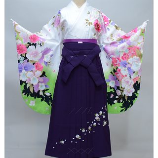 二尺袖 着物 袴フルセット From KYOTO 袴変更可能 NO38561(振袖)