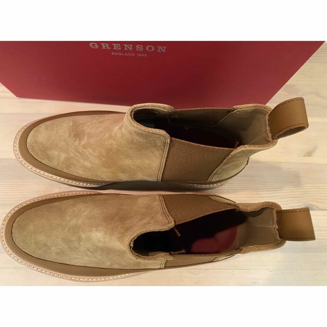 GRENSON(グレンソン)の新品 GRENSON サイドゴアブーツ スエード コマンドソール 厚底 メンズの靴/シューズ(ブーツ)の商品写真