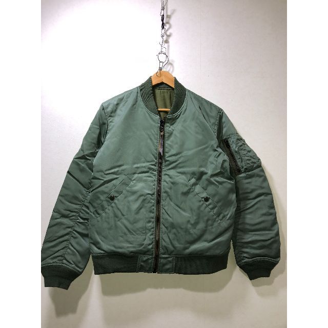 070280● CALEE MA-1 Jacket L リバーシブル ジップ