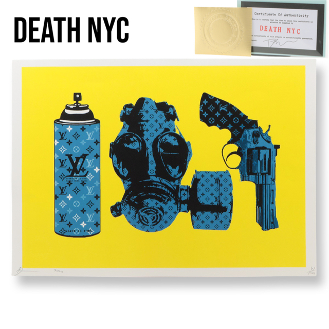 DEATH NYC 現代アート　ポスター　ルイヴィトン　ガスマスク　ポスター