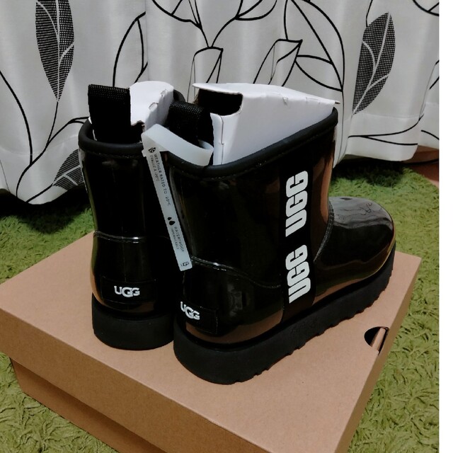 新品 アグ UGG  CLASSIC MINI クリア ブラック 24cm