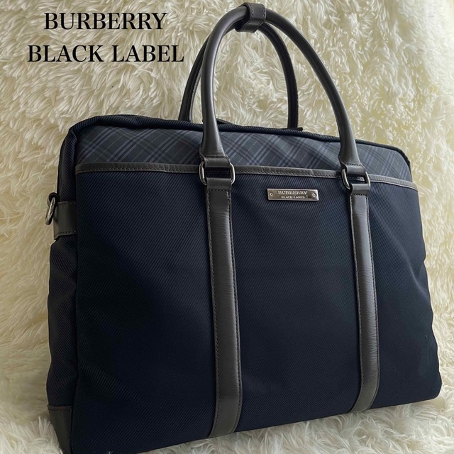 BURBERRY BLACK LABEL - バーバリーブラックレーベル ビジネスバッグ ブリーフケース ナイロン×レザーの通販 by さくら