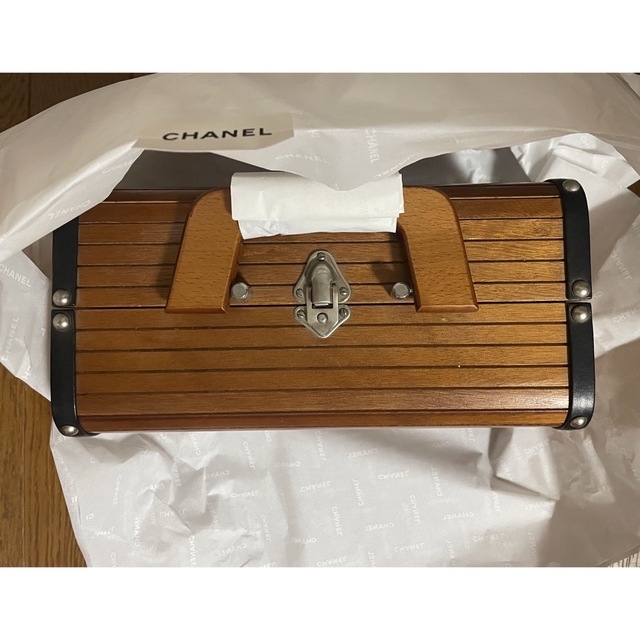 CHANEL(シャネル)の[希少] シャネル ロゴ ココマーク ウッドバニティ ハンドバッグ  レディースのバッグ(ハンドバッグ)の商品写真