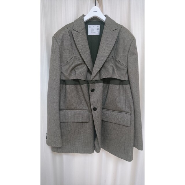 sacai 22aw check bonding jacket サイズ4