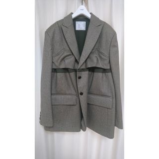 サカイ(sacai)のsacai 22aw check bonding jacket サイズ4(テーラードジャケット)