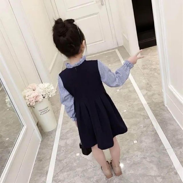 キッズワンピース　フォーマル　蝶結び　入学式用 女の子服　110 キッズ/ベビー/マタニティのキッズ服女の子用(90cm~)(ワンピース)の商品写真