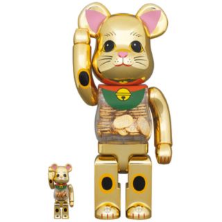 ベアブリック(BE@RBRICK)のBE@RBRICK 招き猫 小判 100％ & 400％(フィギュア)