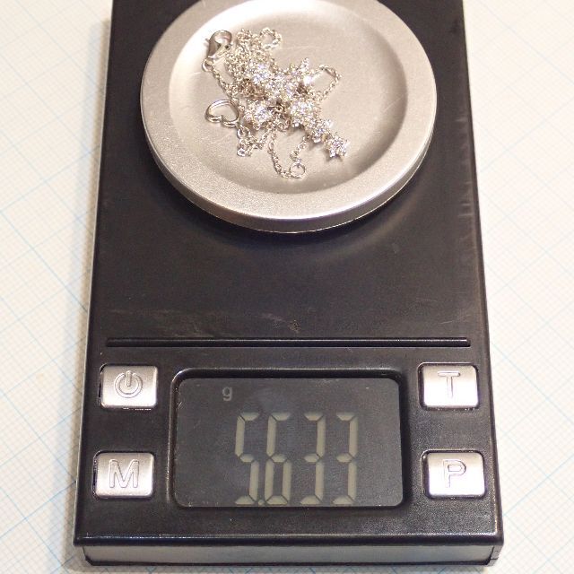 K18WGダイヤモンドクロスペンダントネックレス0.71ct 40cm 5.6g レディースのアクセサリー(ネックレス)の商品写真