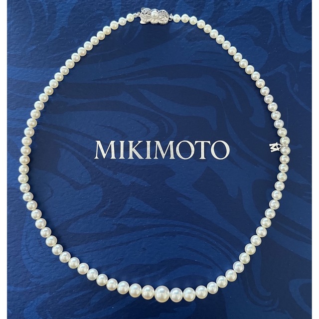 ミキモト MIKIMOTO アコヤ真珠 6.5-6.0mm ネックレス 43cm ピアス 2点セット SV K18 WG シルバー パール VLP 90176312