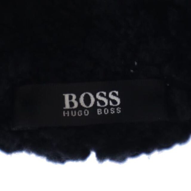 ヒューゴボス ウールブレンド ニット ノースリーブ ワンピース 黒 HUGO BOSS ハイネック フリンジ レディース   【230208】 6