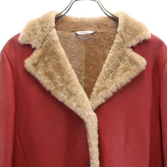 Max Mara - マックスマーラ イタリア製 ムートンジャケット 42 レッド