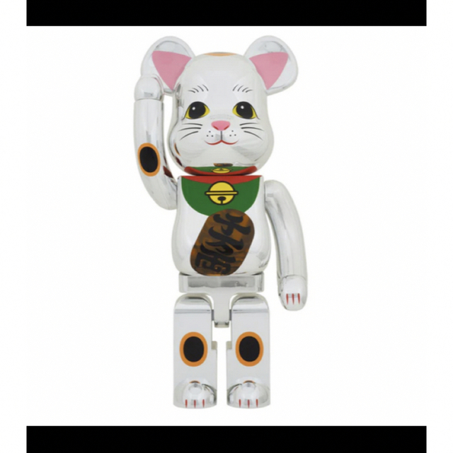 BE@RBRICK 招き猫 銀メッキ 発光 1000％