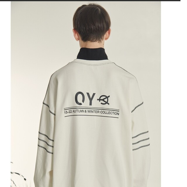 OY ステッチ ライン ジッパーポーラ スウェットシャツ プル OY ステッチ ライン ジッパーポーラ スウェットシャツ プル