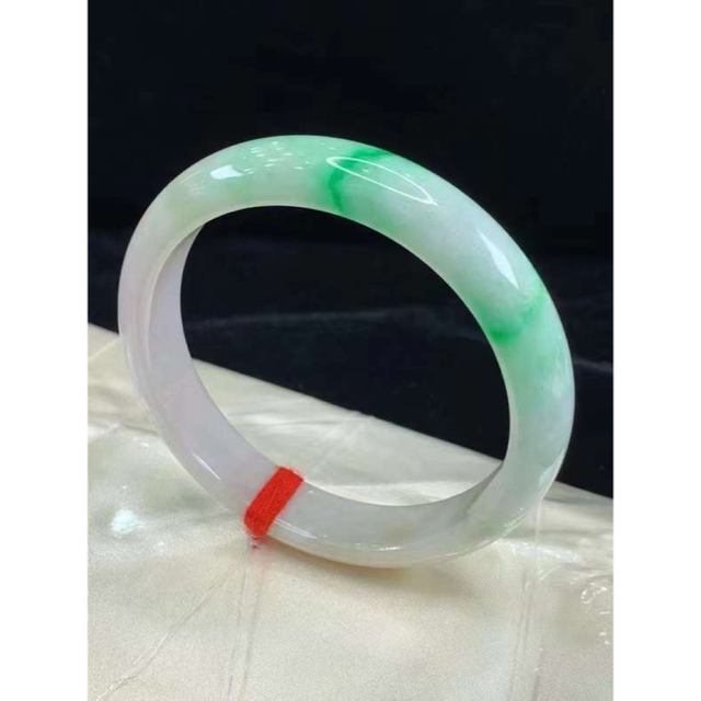 No 281504 天然無処理 A貨 翡翠 ヒスイ バングル-