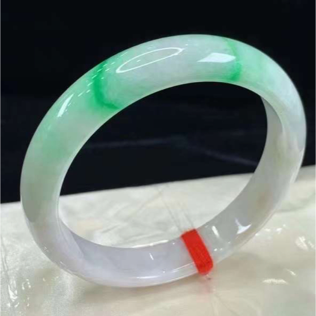 No 281504 天然無処理 A貨 翡翠 ヒスイ バングル-