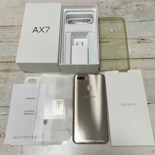 オッポ(OPPO)のOPPO AX7 楽天モバイルSIMフリー ゴールド CPH1903(スマートフォン本体)