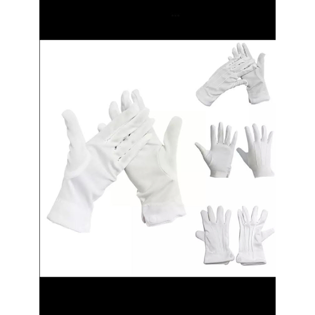 新品未使用　白手袋ホワイトグローブ　WHITE GLOVES  (残り6) メンズのファッション小物(手袋)の商品写真