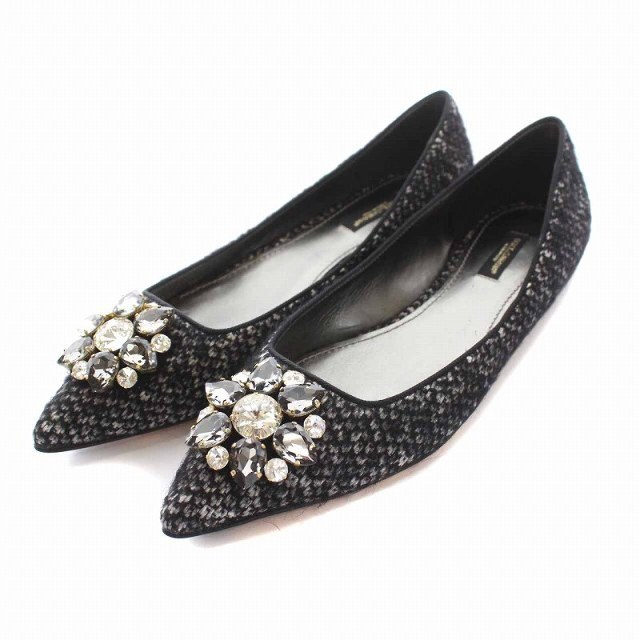 DOLCE&GABBANA - ドルチェ&ガッバーナ ツイード パンプス フラット