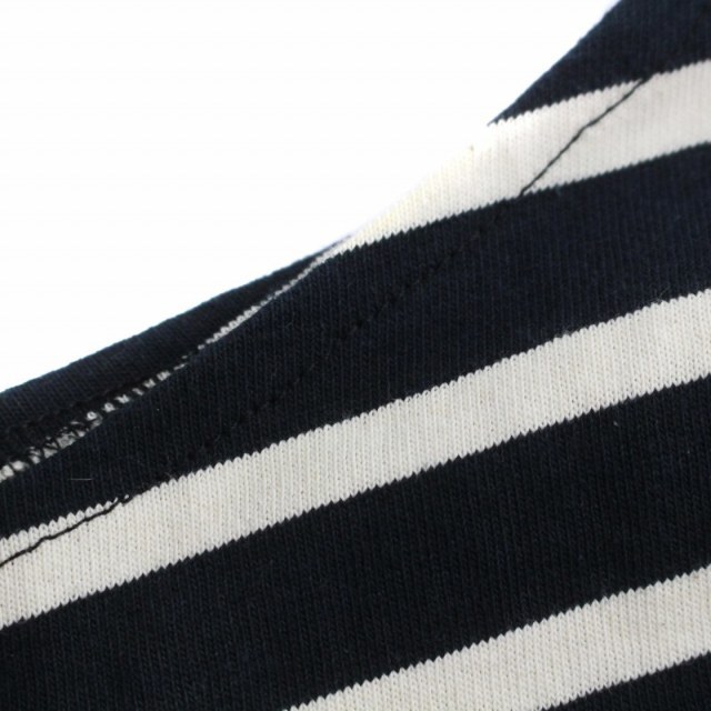 LEMINOR(ルミノール)のルミノア Tシャツ カットソー 長袖 ボーダー ボートネック F 黒 白 レディースのトップス(Tシャツ(長袖/七分))の商品写真