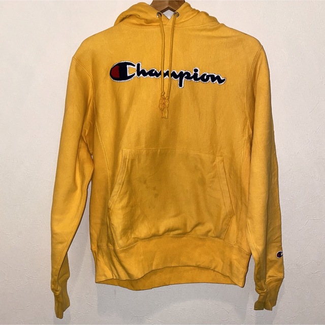 Champion(チャンピオン)のチャンピオン リバースウィーブ 青タグ スウェットイエローS90年代～パーカー メンズのトップス(パーカー)の商品写真
