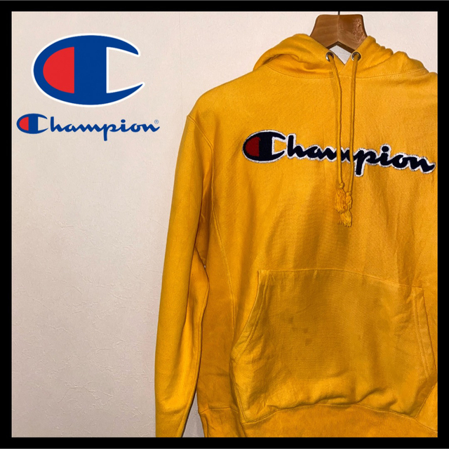 Champion - チャンピオン リバースウィーブ 青タグ スウェットイエロー