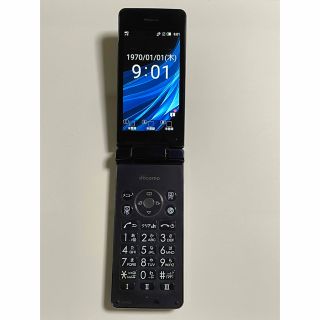 シャープ(SHARP)の SIMフリー SHARP AQUOS ケータイ SH-02L ブラック★ 中古(携帯電話本体)